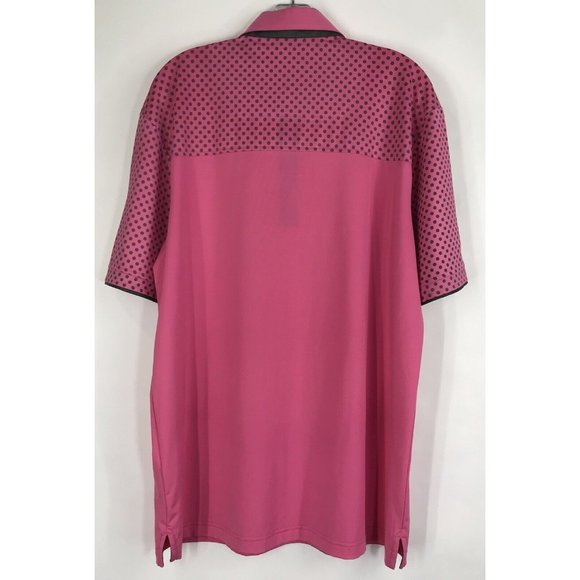 G Mac By Kartel Men's Pink Short Sleeve Golf Polo Shirt Size Medium M Polkadot - Picture 7 of 8